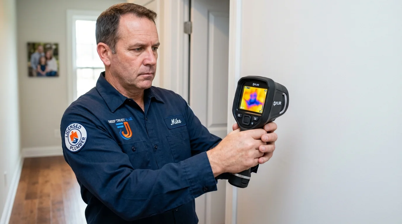 Thermal imaging leak detection by Johns Plumbing LLC in Struthers